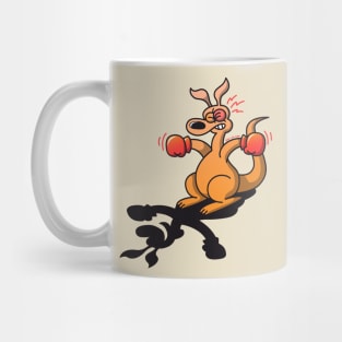 Boxing kangaroo attacked by his own shadow! Mug